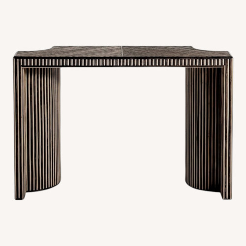 Used Amazon Two-Toned Rattan Console for sale on AptDeco