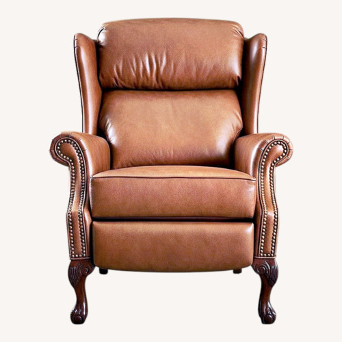 Used Light Brown Leather Recliner for sale on AptDeco