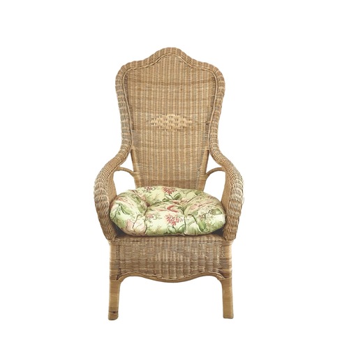 Used Vintage High-Back Wicker Armchair for sale on AptDeco