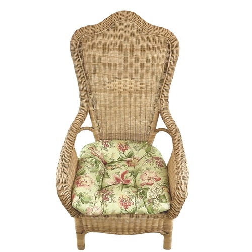 Used Vintage High-Back Wicker Armchair for sale on AptDeco