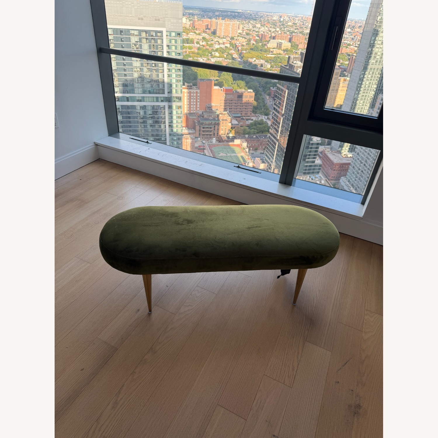 Safavieh Green Fabric Bench - image-3