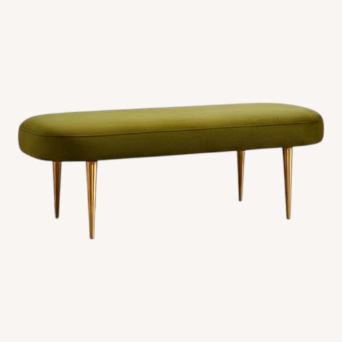 Used Safavieh Green Fabric Bench for sale on AptDeco