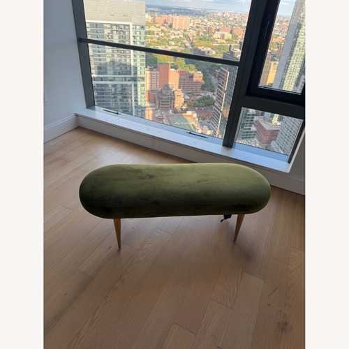 Used Safavieh Green Fabric Bench for sale on AptDeco