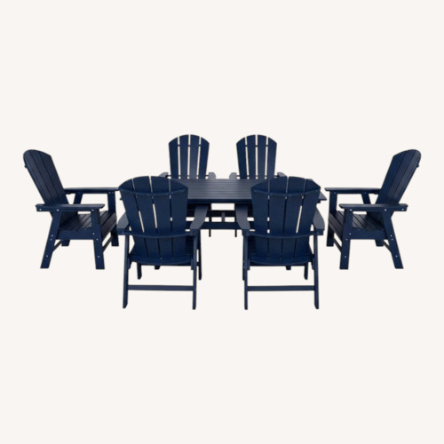 Used Walmart Paradise 7-Piece Picnic Table & Adirondack Set for sale on AptDeco