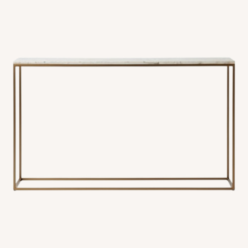 Used CB2 Iris White Agate Console Table for sale on AptDeco