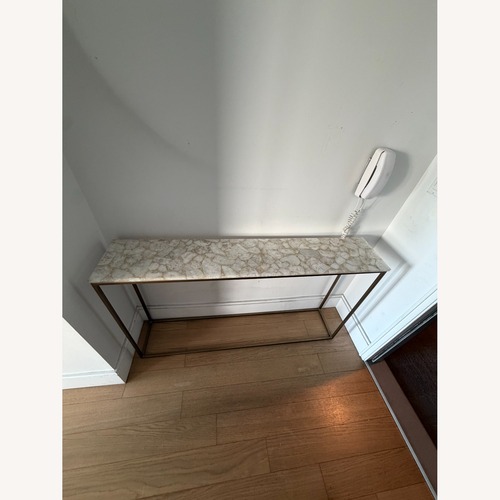 Used CB2 Iris White Agate Console Table for sale on AptDeco