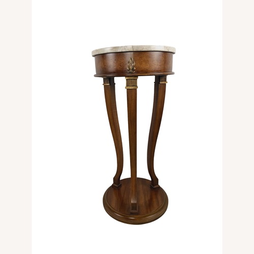 Used Neoclassical Italian Marble-Top Pedestal Table for sale on AptDeco