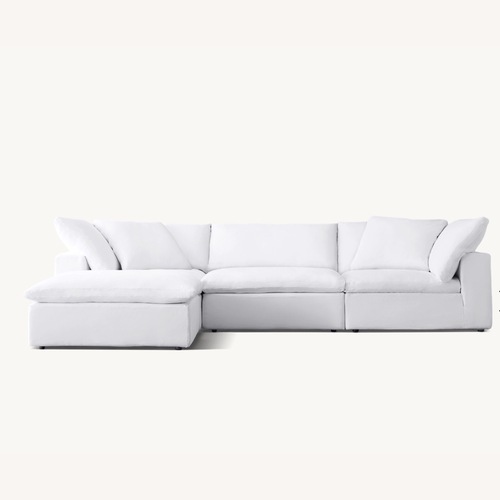 Used Restoration Hardware White 3+ Piece Sectional for sale on AptDeco