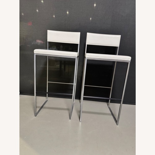 Used Fasem "Fare" Italian Leather Counter Stools for sale on AptDeco