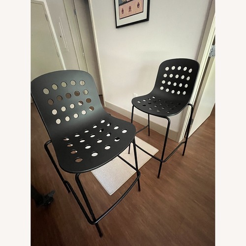 Used TOOU Holi Counter Stools Black / Perforated X2 for sale on AptDeco