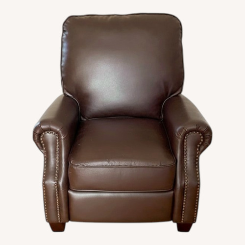 Used Dark Brown Leather Armchair for sale on AptDeco