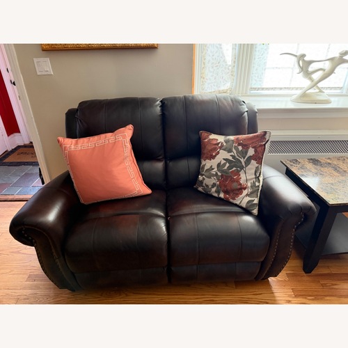 Used Dark Brown Leather Armchair for sale on AptDeco