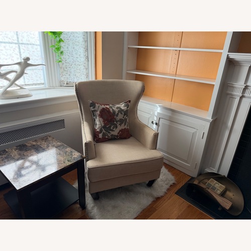 Used Natural Fabric Armchair for sale on AptDeco