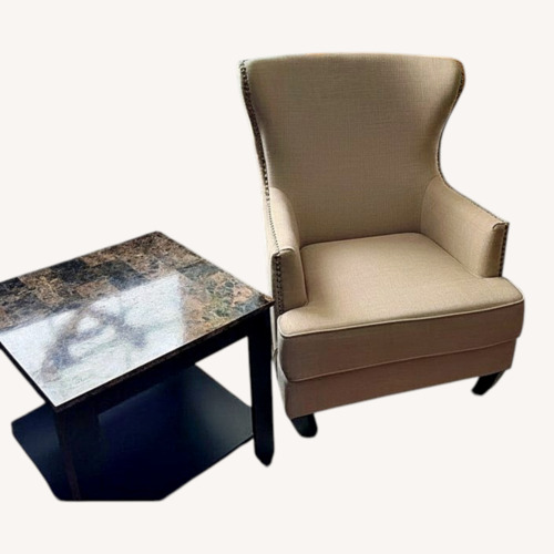 Used Natural Fabric Armchair for sale on AptDeco