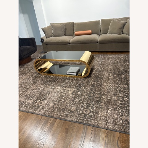 Used Oren Ellis Jasonville Gold and Glass Table for sale on AptDeco