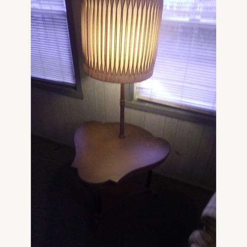 Used Table Lamp Vintage Brown Wood for sale on AptDeco
