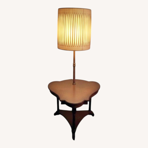 Used Table Lamp Vintage Brown Wood for sale on AptDeco