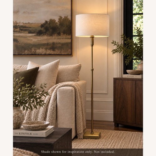 Used Restoration Hardware Pyramid Telescoping Floor Lamp - Vintage Brass for sale on AptDeco