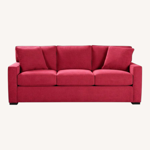 Used Macy's Red Fabric 3+ Seater Sofa for sale on AptDeco