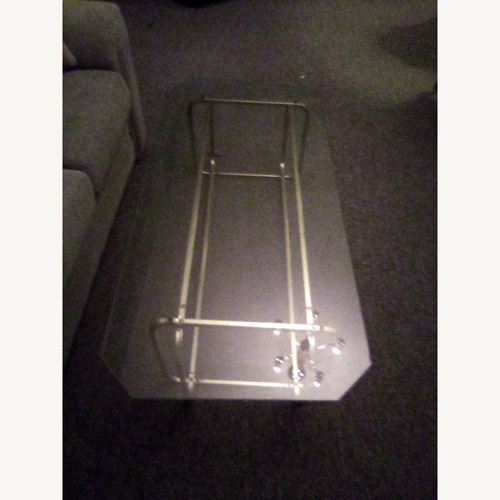 Used Vintage/Antique Gold Glass Coffee Table for sale on AptDeco