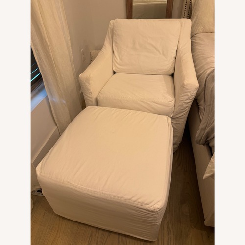 Used Serena & Lily Presidio Glider Rocker & Ottoman  for sale on AptDeco