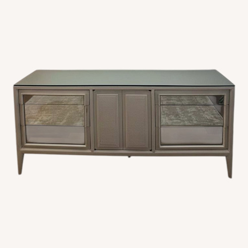 Used White Wood and Mirror Credenza for sale on AptDeco