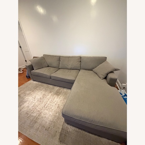 Used Room & Board Light Gray 2 Piece Sectional for sale on AptDeco