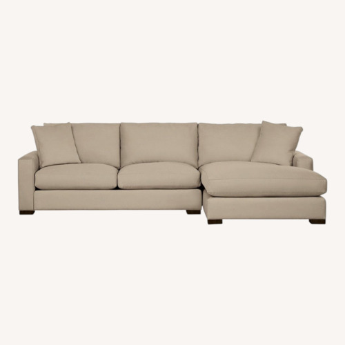 Used Room & Board Light Gray 2 Piece Sectional for sale on AptDeco