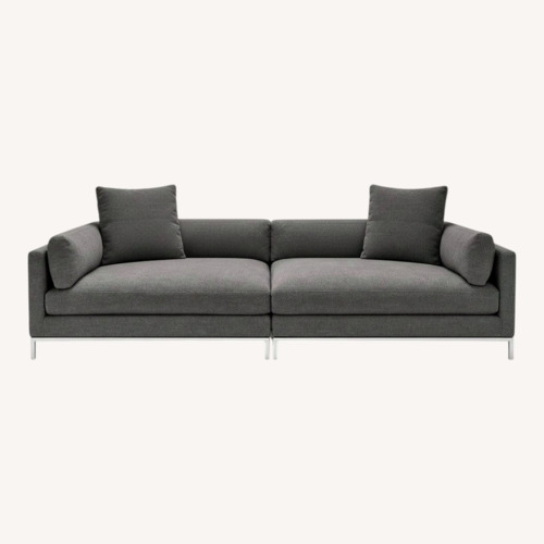 Used Z Gallerie Dark Gray Fabric 2 Piece Sectional for sale on AptDeco