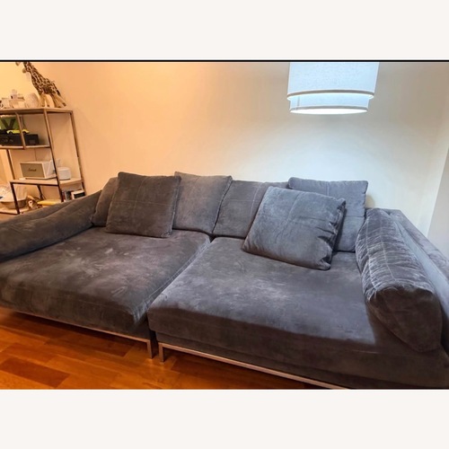 Used Z Gallerie Dark Gray Fabric 2 Piece Sectional for sale on AptDeco