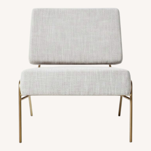 Used West Elm Wire Frame Light Gray Fabric Armchair for sale on AptDeco