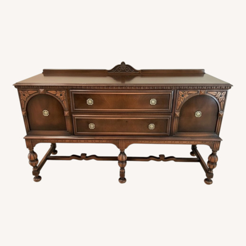 Used Vintage/Antique Finds Dark Brown Wood Sideboard for sale on AptDeco