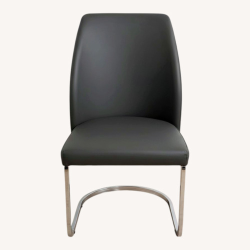 Used Light Gray Vinyl Dining Chairs for sale on AptDeco