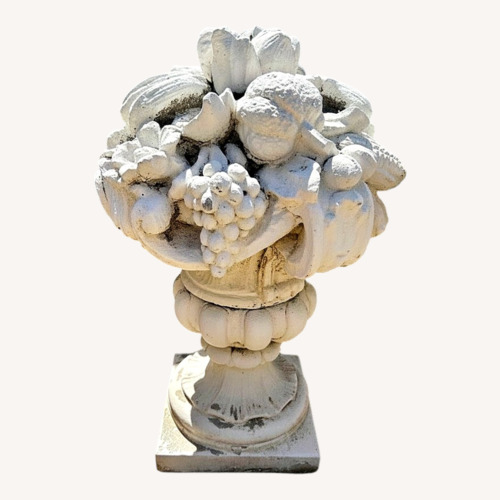 Used White Concrete Fruit Basket Sculptures for sale on AptDeco
