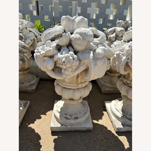 Used White Concrete Fruit Basket Sculptures for sale on AptDeco