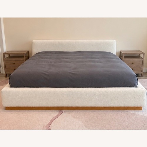 Used Crate & Barrel Gather Upholstered King Bed for sale on AptDeco