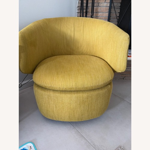 Used West Elm Crescent Swivel Chair for sale on AptDeco