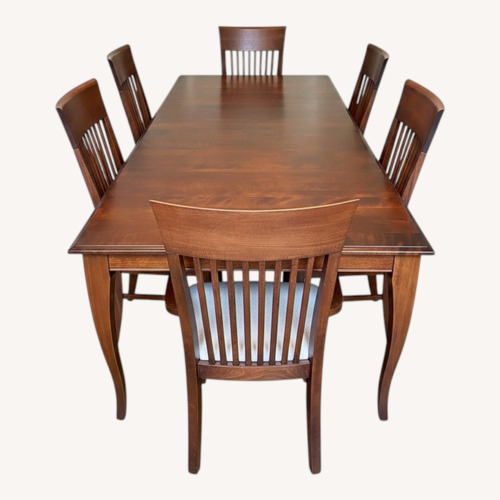 Used Canadel Solid Maple Dining Table & 6 Chairs for sale on AptDeco