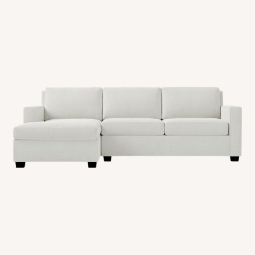 Used West Elm Henry Light Gray Fabric 2 Piece Sectional for sale on AptDeco