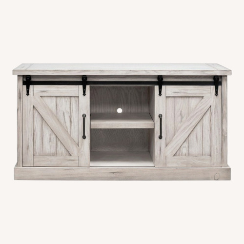 Used Martin Furniture 60" TV Console Barn Door for sale on AptDeco