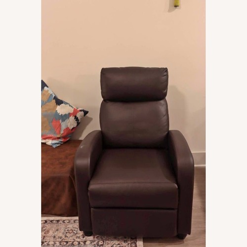 Used Brown Faux Leather Massage Recliner (Furniwell) for sale on AptDeco