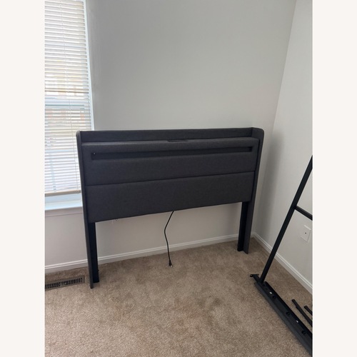 Used Dark Gray Fabric Full Bed for sale on AptDeco