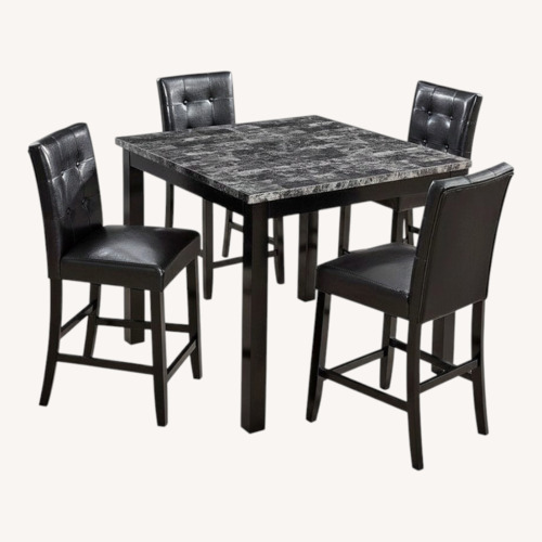Used Dark Brown Wood Dining Set for sale on AptDeco