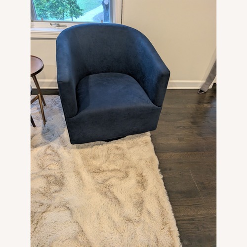 Used Blue Fabric Accent Chair for sale on AptDeco