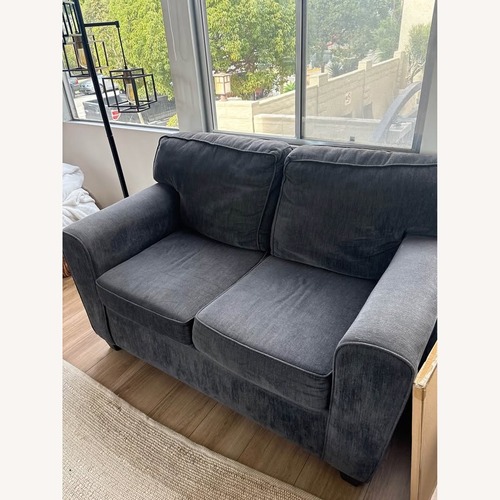 Used Dark Gray Fabric 2 Seater Sofa for sale on AptDeco