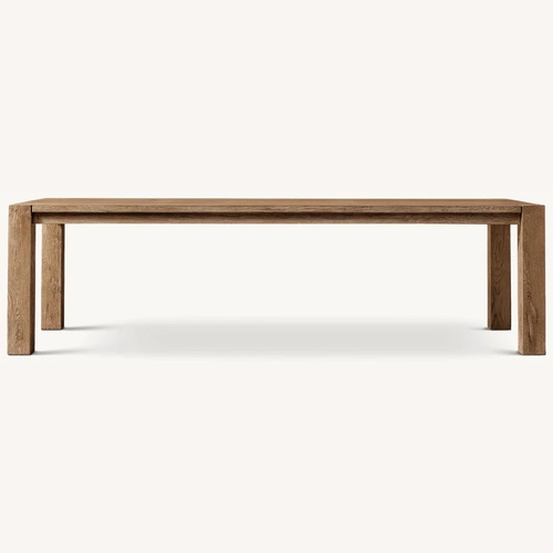 Used Restoration Hardware Drifted Reclaimed Oak Parsons Dining Set for sale on AptDeco