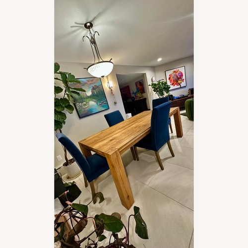 Used Restoration Hardware Drifted Reclaimed Oak Parsons Dining Set for sale on AptDeco