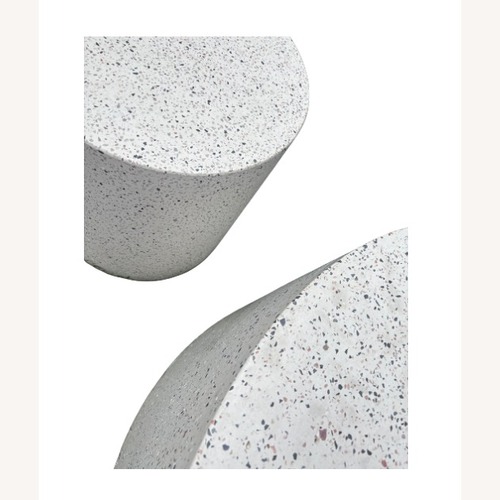 Used West Elm Sculpted Terrazzo Drum Table Set for sale on AptDeco