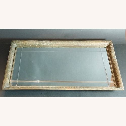 Used Metal Beveled Mirrored Vanity Tray for sale on AptDeco