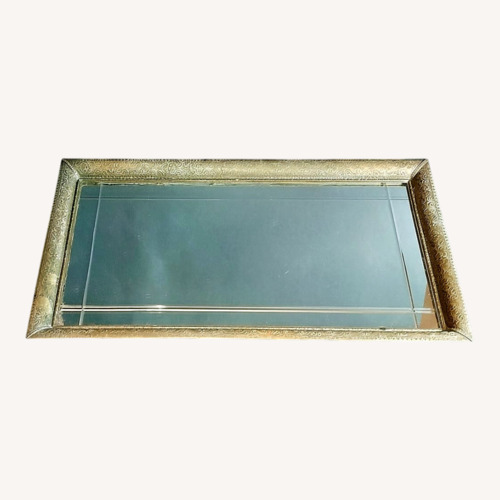 Used Metal Beveled Mirrored Vanity Tray for sale on AptDeco
